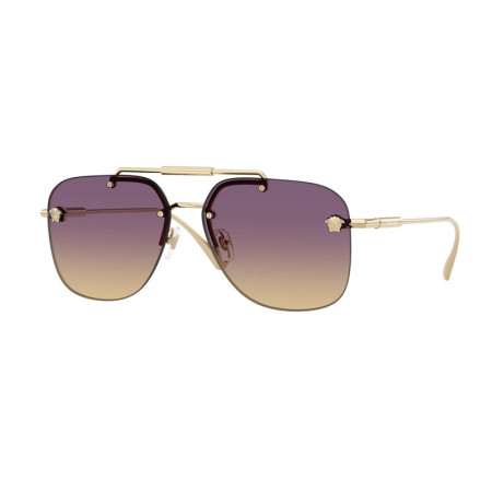 Versace Men's Designer Aviator Sunglasses VE22961252/70 Yellow Gradient Violet Lenses M14658