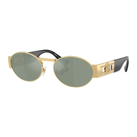Versace Men's Designer Oval Sunglasses VE2264100230 Green Silver Mirror Lenses M11335