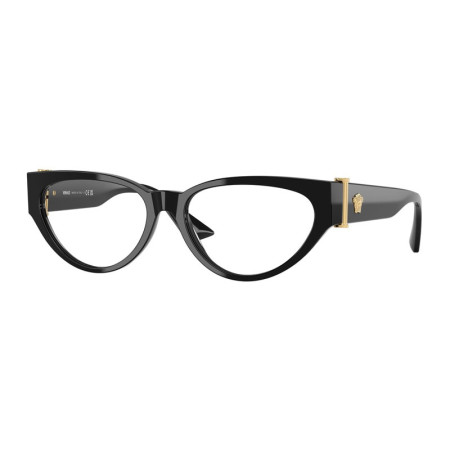 Versace Women's Designer Cat Eye Eyeglasses VE3366FGB1/55 Clear Demo Lenses M12061