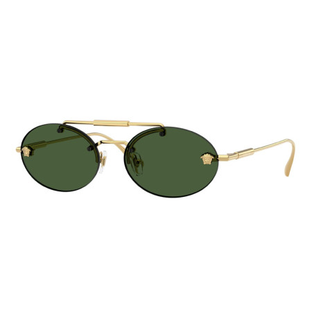 Versace Women's Designer Oval Sunglasses VE22951002/71 Dark Green Lenses M12139
