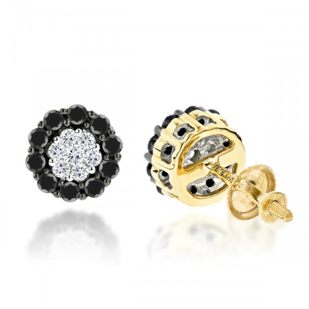 Unique White Black Diamond Earrings 0.6ct ... 801033