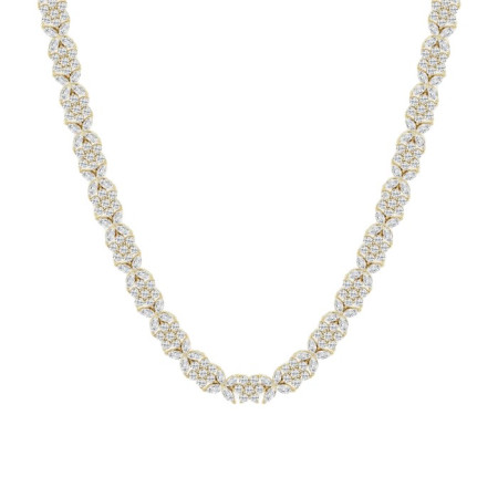 3mm Iced Out Eternity Diamond Chain for Men & Women Solid 14K