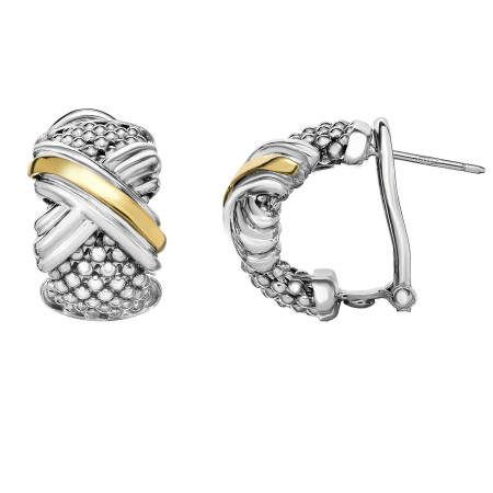 Women's Silver & 18K Popcorn Earring  HD3011