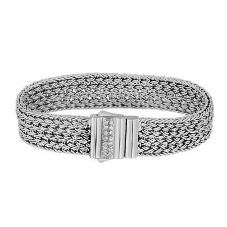 Women's Sterling Silver Sapphire Woven Bracelet Sapphire HD3144