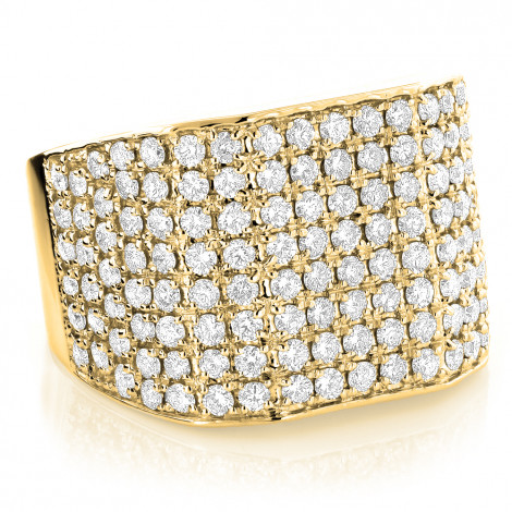 Mens Diamond Rings Collection 4.5ct Luxurman Custom Made Ring 14k Gold ...