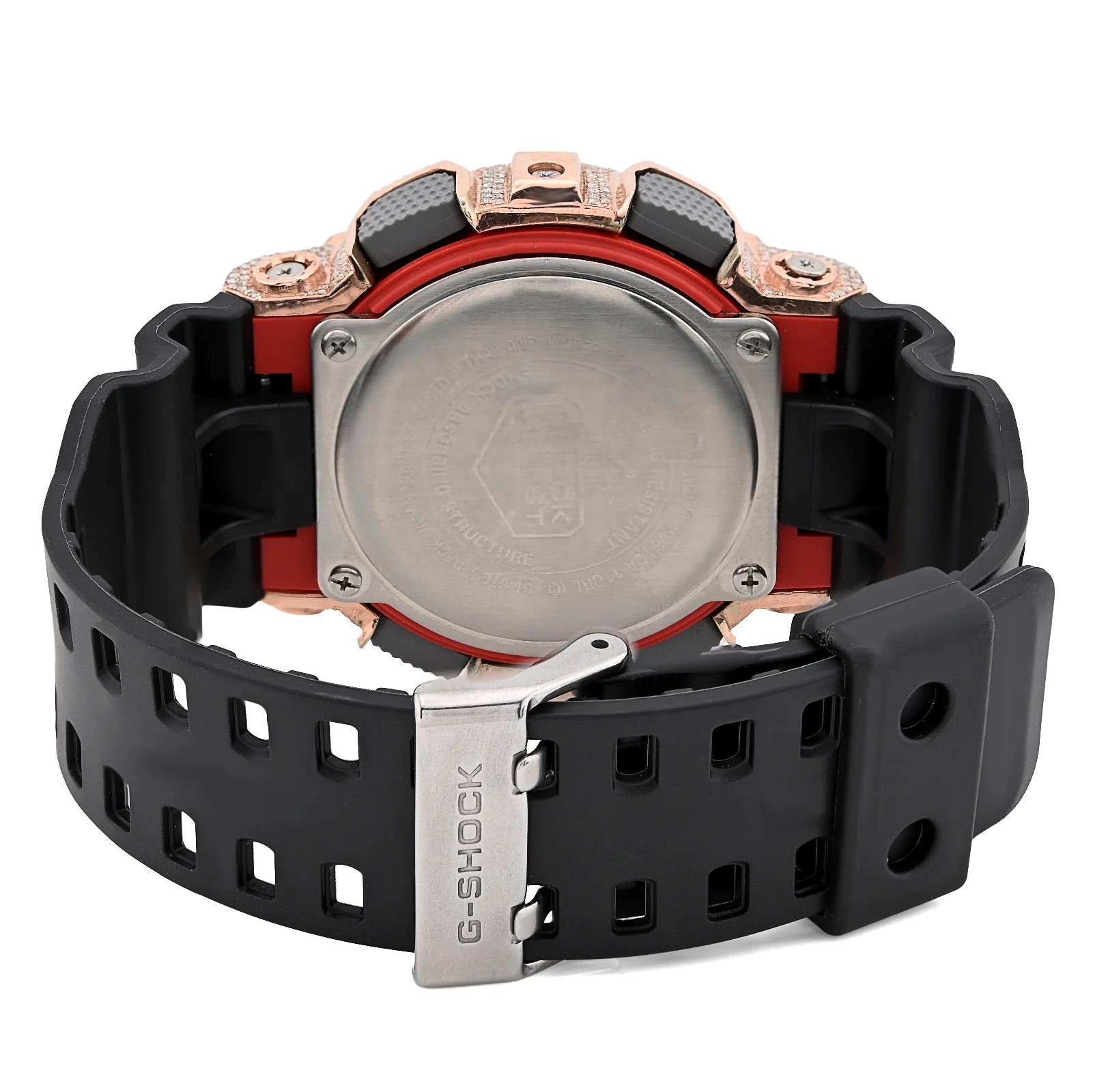 G-Shock GM2100 8.20CT Natural Diamond Mosaic Set Green Dial Grey