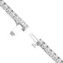 Back view of the Women' Unique 14K White Gold Lab Grown Diamond Tennis Bracelet img