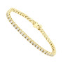 Women' Unique 14K Yellow Gold Lab Grown Diamond Tennis Bracelet (front view) img