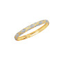 10k Two Tone Gold Women's Satin/Matte Classic Bangle Bracelet 8 inch (front view) img