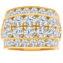 10k or 14k Yellow Gold Round Diamond Anniversary Ring l 6.95ct l H for Men in Yellow color  img