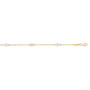 10mm Tricolor Gold Diamond Cut Anklet for Women | 14K Tricolor Gold | Lobster Clasp in Yellow color  img