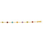 1.1mm Gold Semi-Precious Anklet for Women | 14K Yellow Gold | Lobster Clasp in Yellow color  img