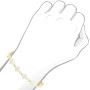 14K White Gold Round and Baguette Diamonds Cross Bracelet For Men 2.5ct in Yellow color on the body img