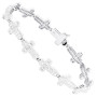 14K White Gold Round and Baguette Diamonds Cross Bracelet For Men 2.5ct in White color  img