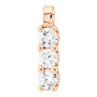 14K White Gold 3 Stone Diamond Journey Pendant 0.60ct in Rose color img