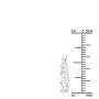 Size demonstration - 14K White Gold 3 Stone Diamond Journey Pendant 0.60ct in White color near the ruler img