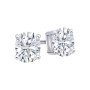 14K Gold Cushion Shape Lab-Grown Diamond Stud Earrings 4 Prong Push Back 1-10 Carats in White color  img