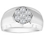 10K or 14K Gold Lab Grown Round Diamond Ring l 1ct l G, VS for Men in White color  img