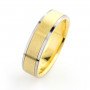 Back view of the 14K Yellow Gold Men's Wedding Band Cosmopolitan Ring in White color img