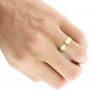 14K Yellow Gold Men's Wedding Band Cosmopolitan Ring in White color on the body img