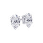 14K Gold Pear Shape Lab-Grown Diamond Stud Earrings 4 Prong Push Back 1-10 Carats in White color  img