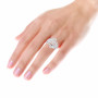 14K Gold Right Hand Ladies Diamond Ring 1.18ct in White color on the body img