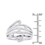 Size demonstration - 14K Gold Right Hand Ladies Diamond Ring 1.18ct in White color near the ruler img
