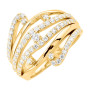 14K Gold Right Hand Ladies Diamond Ring 1.18ct in Yellow color  img
