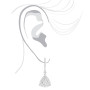 14K Gold Unique Trillion Shape Diamond Cluster Earrings for Women 1.75ct in White color on the body img