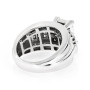 Back view of the 14K Princess Round Baguette Diamond Engagement Ring 1.75ct in White color img