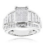 14K Princess Round Baguette Diamond Engagement Ring 1.75ct (front view) img