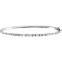 14K White Gold 1 CTW Natural Diamond 7in Bangle Bracelet in White color  img