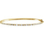 14K White Gold 1 CTW Natural Diamond 7in Bangle Bracelet in Yellow color  img