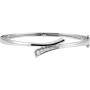 14K White Gold 1/4 CTW Natural Diamond 6 1/2in Bangle Bracelet in White color  img
