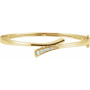 14K White Gold 1/4 CTW Natural Diamond 6 1/2in Bangle Bracelet in Yellow color  img