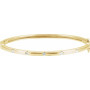 14K White Gold 1/4 CTW Natural Diamond Bangle 6in Bracelet in Yellow color  img
