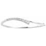 14K White Gold 3/4 CTW Natural Diamond Journey Bangle 6 1/2in Bracelet in White color  img