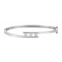 14K White Gold 5/8 CTW Natural Diamond Bangle 6 1/2in Bracelet in White color  img