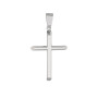 14K White Gold Flat Cross Pendant (front view) img