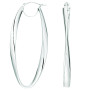 14k White Gold Women's Hinged Hoop Polished Fashion  Earrings (front view) img