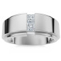 10K or 14K White Princess White Gold Diamond Wedding Ring l 0.25ct l G l VS for Men in White color  img