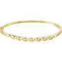 14K Yellow Gold 1/4 CTW Natural Diamond Bangle 6 1/2in Bracelet in Yellow color  img