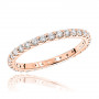 Thin 18K White Gold G VS Diamond Eternity Band for Women 0.84ct in Rose color img