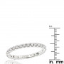 Size demonstration - Thin 18K White Gold G VS Diamond Eternity Band for Women 0.84ct in White color near the ruler img