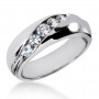 18K White Gold Men's Diamond Wedding Ring 0.64ct in White color  img