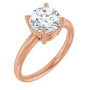 Olivia 2 Carat Round Diamond Solitaire Engagement Ring in Rose color img