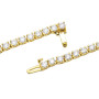 Back view of the 4 Prong 14K Gold Diamond Tennis Necklace for Men & Women 19ct in Yellow color img