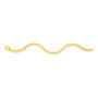 6mm Chevron Link Bracelet for Men & Women | 14K Yellow Gold | Spring Ring Clasp in Yellow color  img