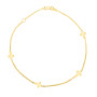 6mm Gold Cross Anklet for Men & Women | 14K Yellow Gold | Lobster Clasp in Yellow color  img