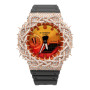 G-Shock GA2100FL-8A Bold Orange Dial Rose Diamond Thorn Watch | 7.50ct (front view) img